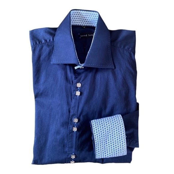 Jared Lang Men's Button-Down Shirt Long Sleeve Casual Shirt - Picture 6 of 7